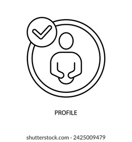 profile concept line icon. Simple element illustration. profile concept outline symbol design.