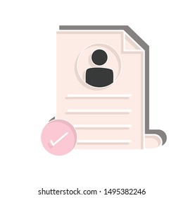 Profile concept on white background. flat vector illustration for brochure.
