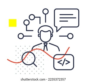 Profile Connect Generation - Find and Communicate - Icon as EPS 10 File