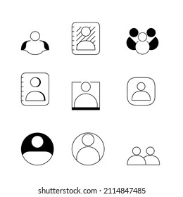 Profile and contact icon sets