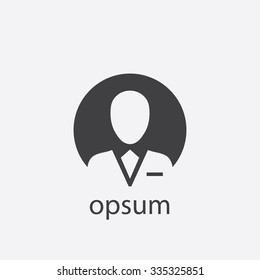 profile cut identity template icon design element