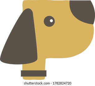 Profile cute dog with collar