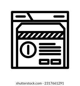 profile deactivated line icon vector. profile deactivated sign. isolated contour symbol black illustration