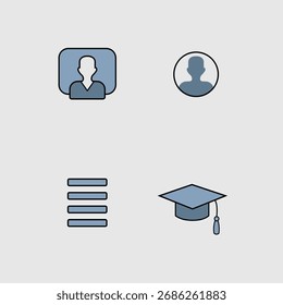 Profile Degree bundle icon pack symbols People Logo