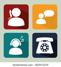 Profile design over colorful background, vector illustration