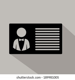 Profile design over gray background, vector illustration