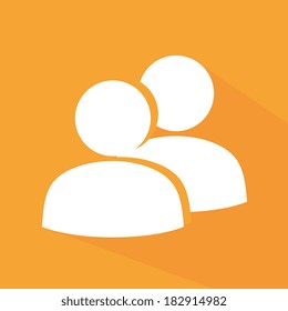 Profile design over yellow background, vector illustration