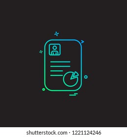 Profile document design vector 
