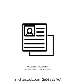 Profile Document A Detailed File with User Photo and Key Information