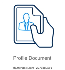 Profile Document and document icon concept
