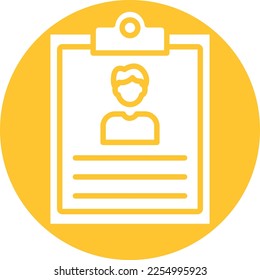 Profile Document  Vector Icon which is suitable for commercial work and easily modify or edit it
