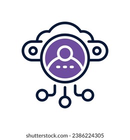 Profil Doppeltonsymbol. Vektorsymbol für Ihre Website, Ihr Handy, Ihre Präsentation und Ihr Logo-Design.