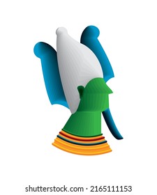 profile egyptian pharaoh icon isolated