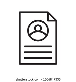 Profile Employee Card Startup Vector Icon