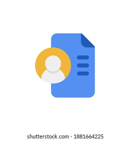 Profile File Flat Icon, Logo, and illustration Vector