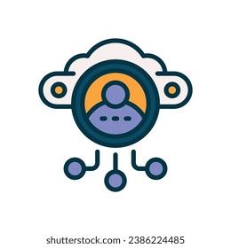 profile filled color icon. vector icon for your website, mobile, presentation, and logo design.