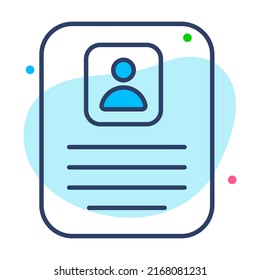 profile Finance Related Vector Line Icon. Editable Stroke Pixel Perfect.