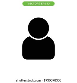 profile flat icon vector illustration