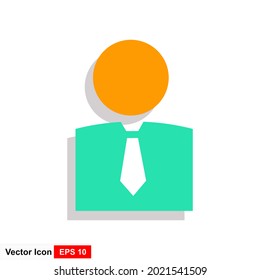 Profile flat icon vector illustration