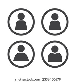 Profile flat icon vector illustration set for business activity symbol vector illustration on white background.