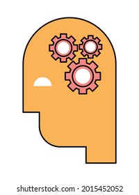 profile with gears settings icon
