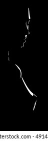 profile of the girl