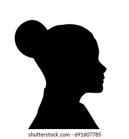 Profile of a girl. Vector