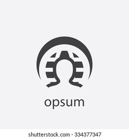 profile globe cut identity template icon design element