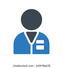 profile glyph color vector icon
