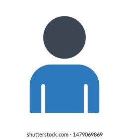 profile glyph colour vector icon