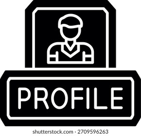 Diseño de icono de estilo de glifo de Perfil