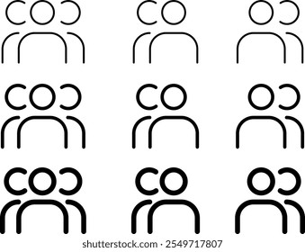 profile group icon set. Profile icons. user icon set. avatar symbol
