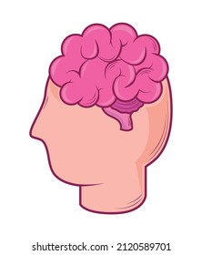 profile head and brain icon