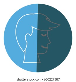 profile head man male hairstyle icon circle