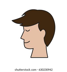 profile head man smile people image