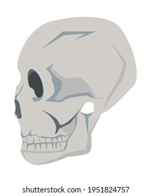 icono del hueso de la cabeza del perfil