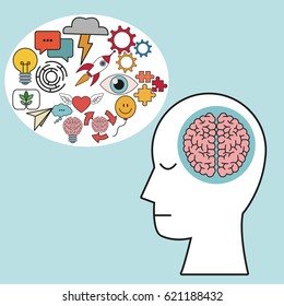 profile human head brain learn creativity