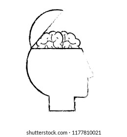 profile human head brain medical