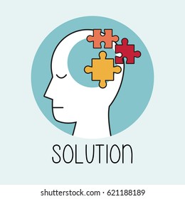 profile human head solution brain