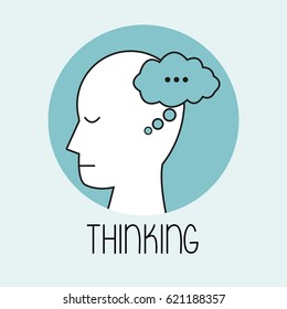 Profile Human Head Thinking Stock Vector (Royalty Free) 621188357 ...