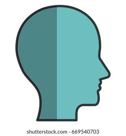 profile human isolated icon