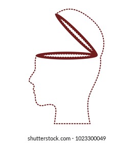 profile human with open mind