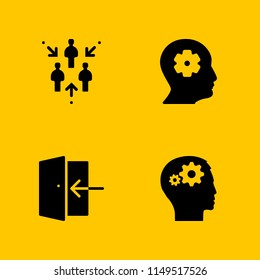 profile icon. 4 profile vectors with profile, login, users settings and people icons for web and mobile app