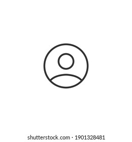 Profile icon. Account symbol modern, simple, vector, icon for website design, mobile app, ui. Vector Illustration