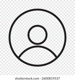 Profile icon account user Vector. Perfect for app and web interfaces, infographics, presentations, marketing, etc. Social Media use symbol. 
