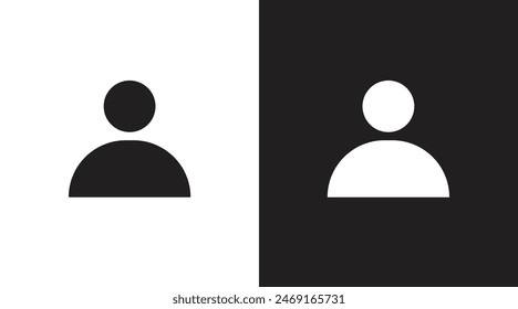 profile icon black and white vector