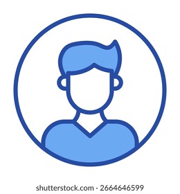 Profilsymbol blau, Vektorgrafik