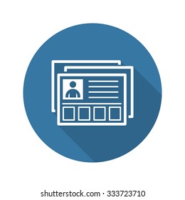 Profile Icon. Business Concept. Flat Design. Isolated Illustration.