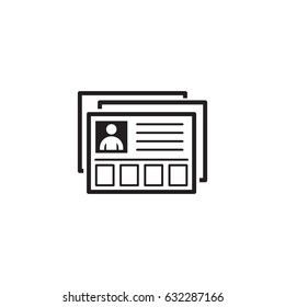 Profile Icon. Business Concept. Flat Design Isolated Illustration