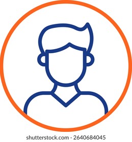 Profile Icon Color Vector Illustration